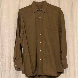 Vintage Ike Behar Olive Dress Shirt